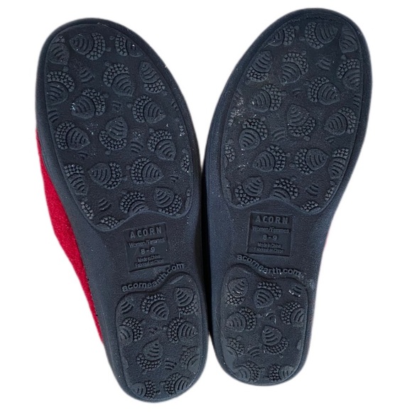 Acorn Dara Wool Blend Slipper Currant Button Wool Women’s Size 8 - Picture 6 of 6